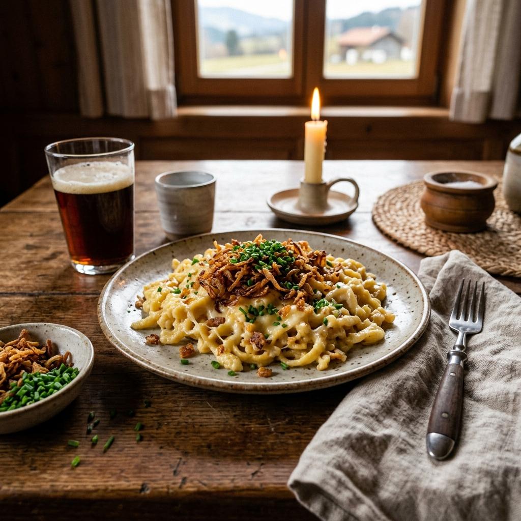 Allgäuer Käsespätzle frisch serviert