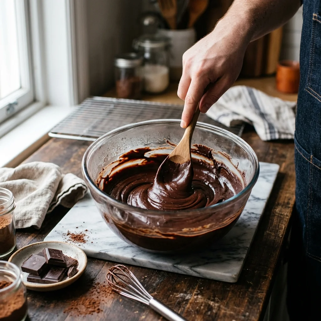 Zubereitung Schritt 2: Schokocreme mixen - bananen-schichtdessert