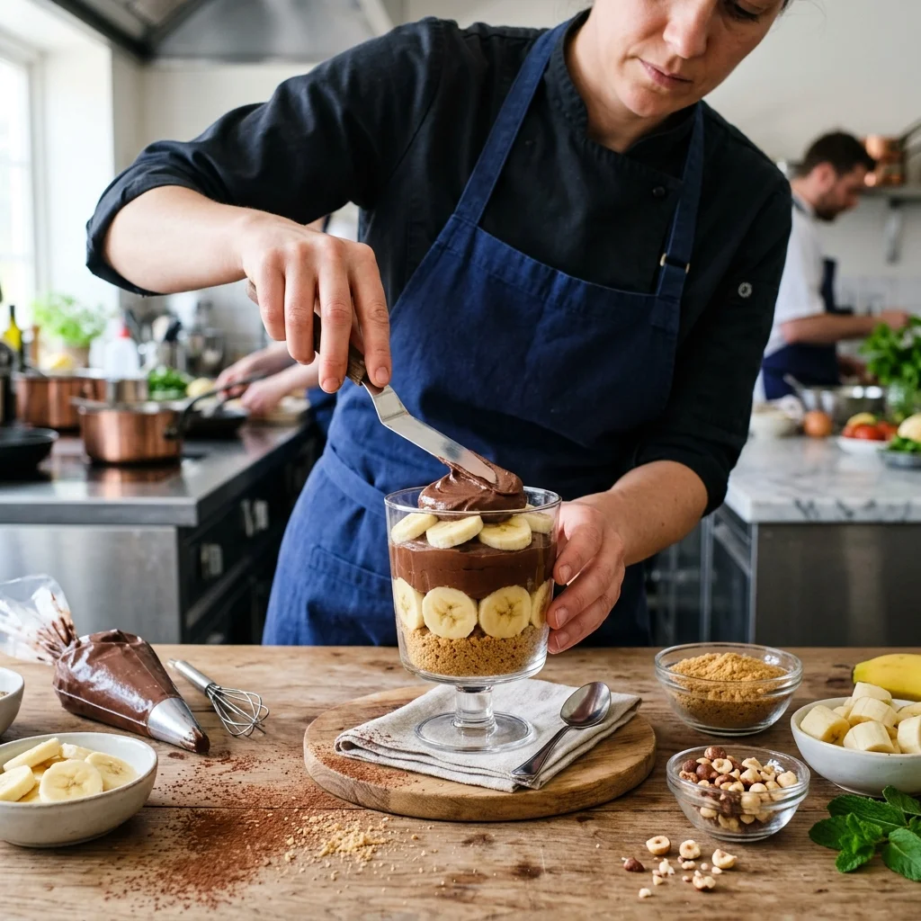 Zubereitung Schritt 3: Schichten - bananen-schichtdessert