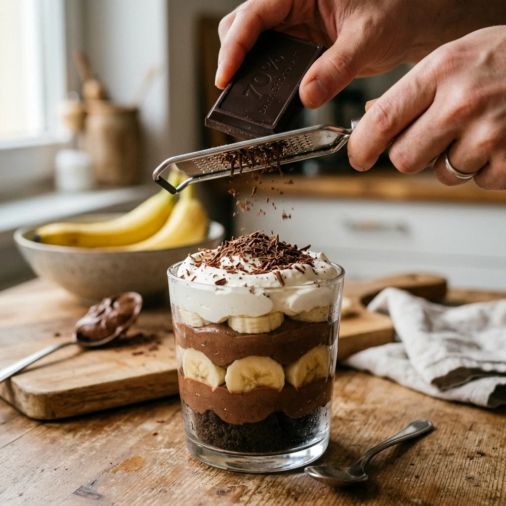 Zubereitung Schritt 4: Kühlen und Servieren - bananen-schichtdessert