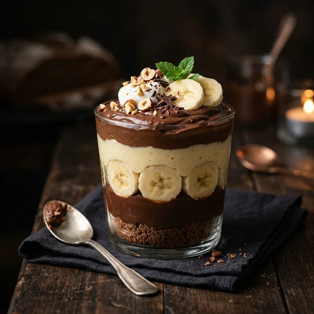 Bananen-Schoko-Schichtdessert
