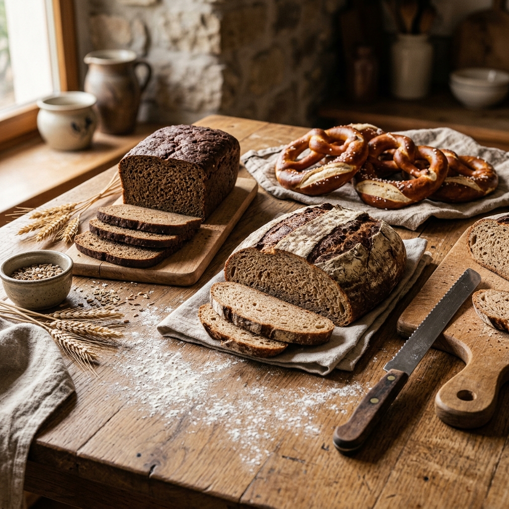 Deutsche Brotkultur — verschiedene traditionelle deutsche Brote