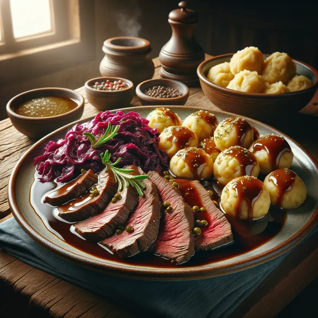 Fränkischer Sauerbraten mit Kartoffelknödeln