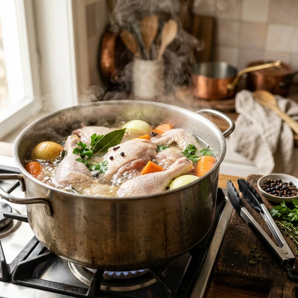 Original Klassisches Hühnerfrikassee Rezept zubereitet - Klassisches Hühnerfrikassee, Original Rezept, deutsche Küche, kochen, selber machen
