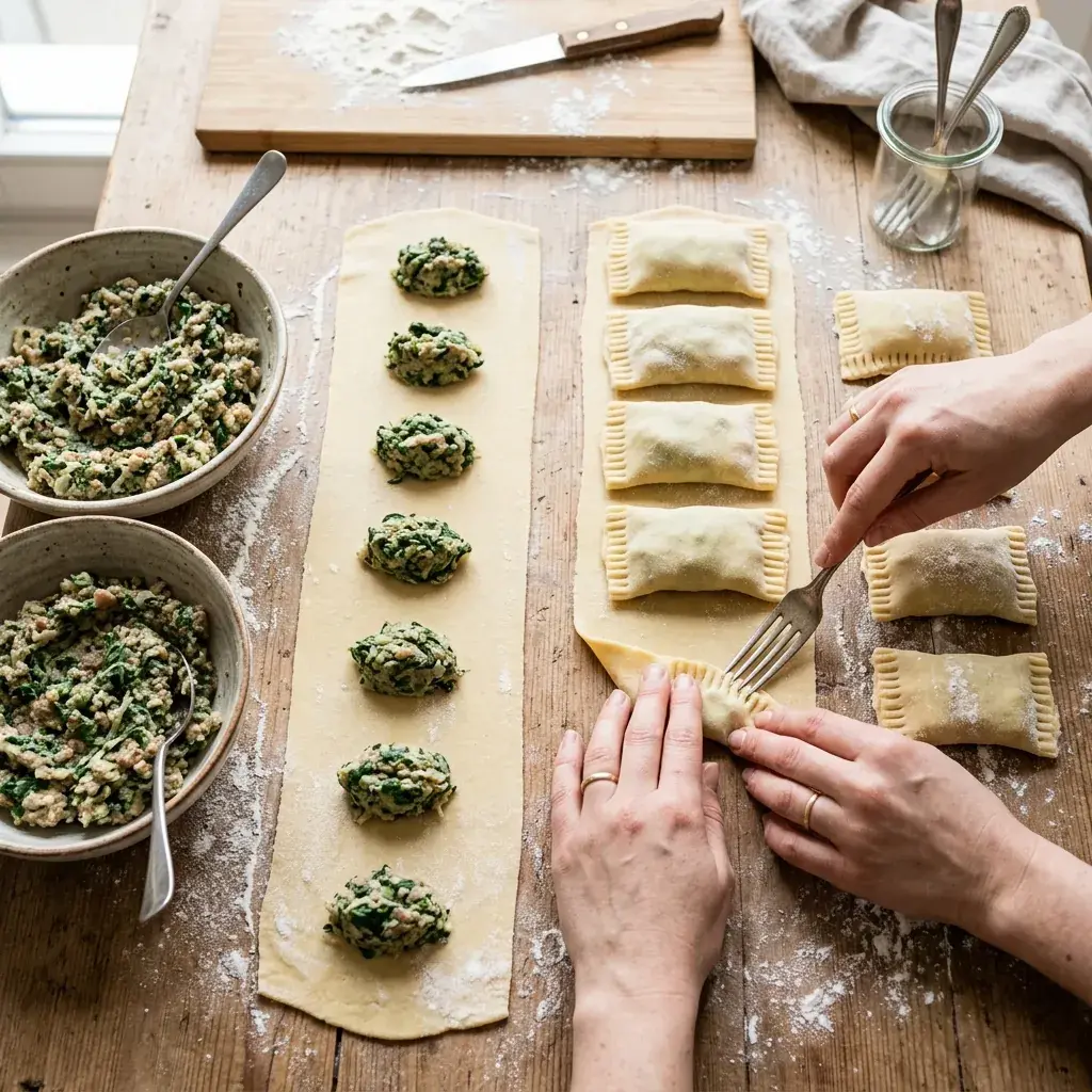 Maultaschen-Füllung zubereiten