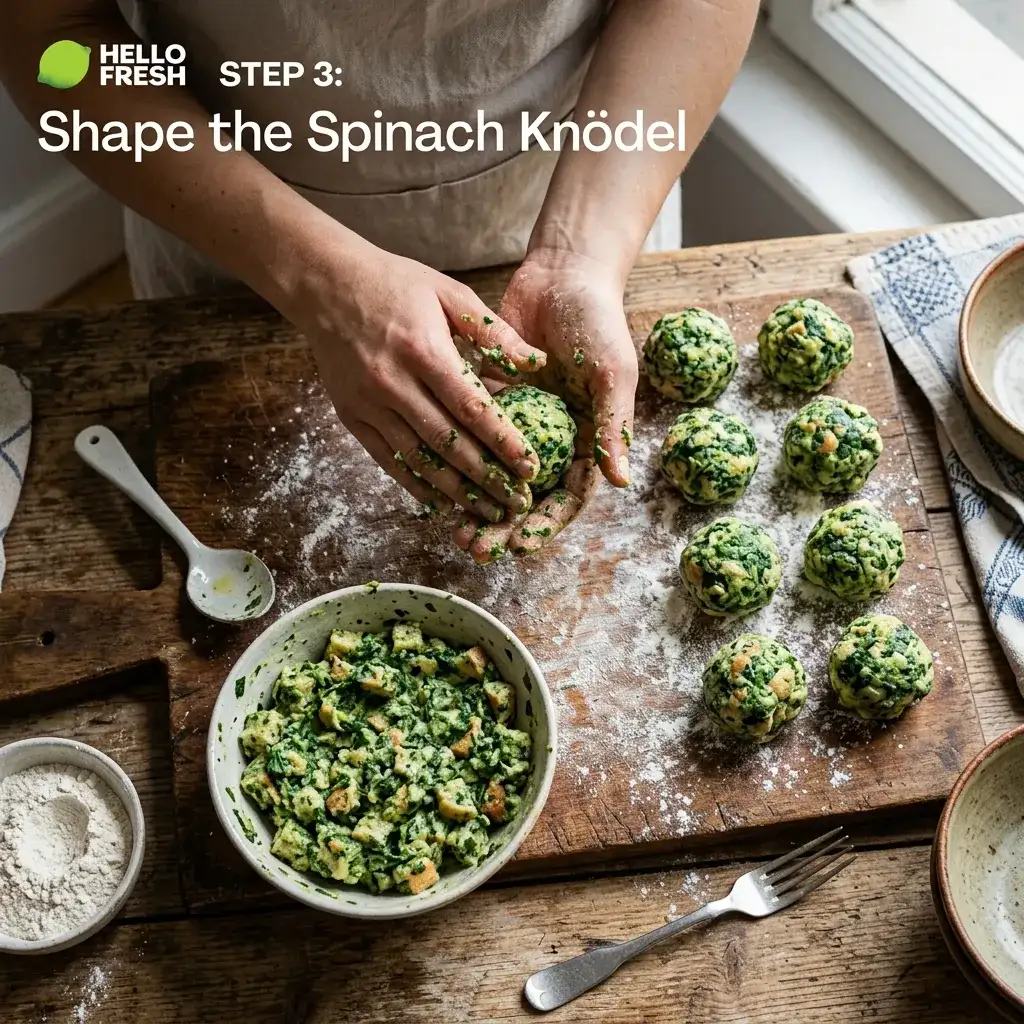 Original Südtiroler Spinatknödel Rezept zubereitet - Südtiroler Spinatknödel, Original Rezept, deutsche Küche, kochen, selber machen