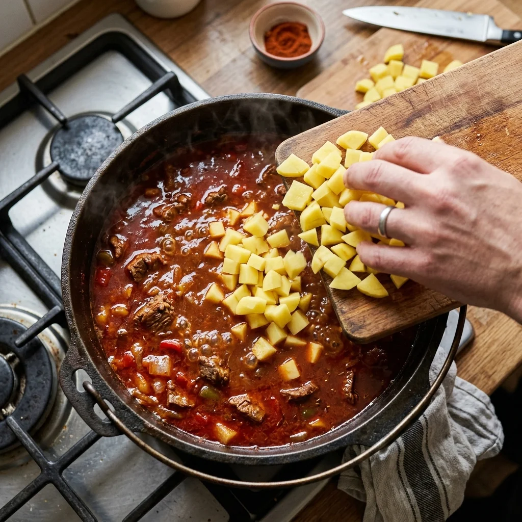 Original Deftige Gulaschsuppe Rezept zubereitet - Deftige Gulaschsuppe, Original Rezept, deutsche Küche, kochen, selber machen